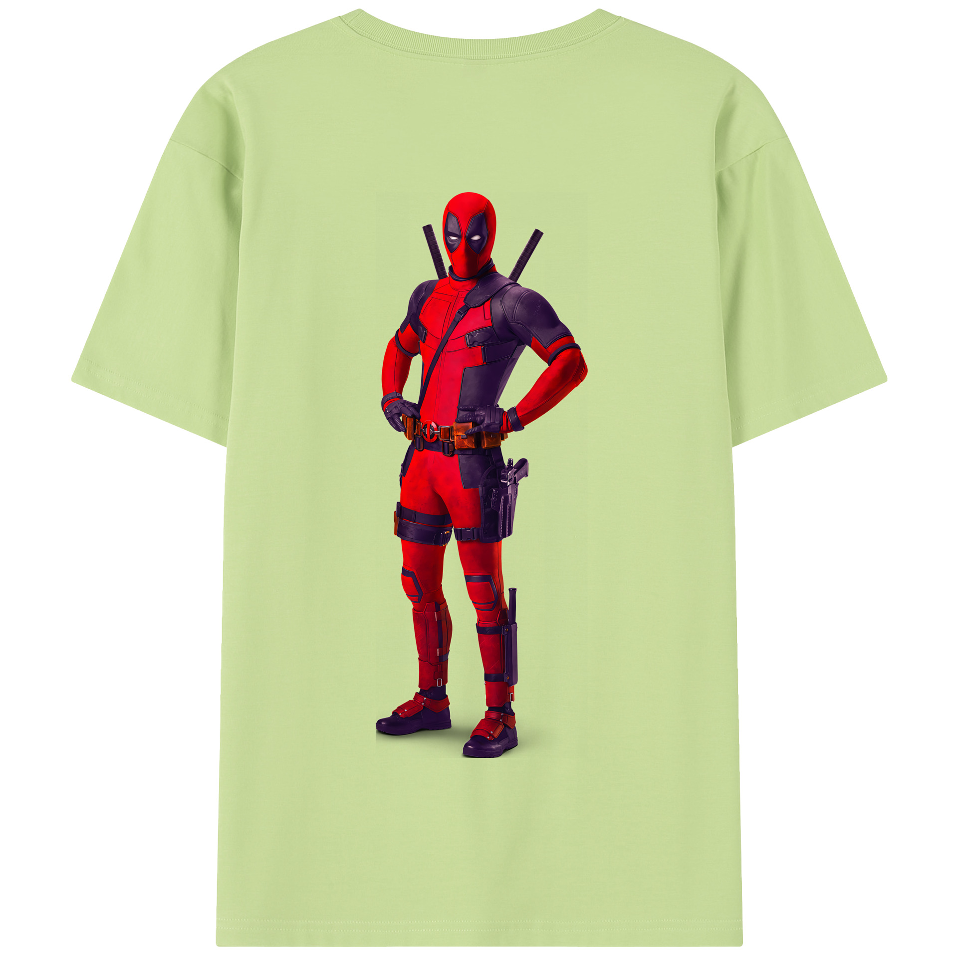 （画像用） Deadpool デッドプール 綿100％半袖Tシャツ（背面プリント）